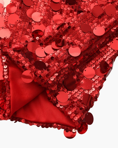 Vestido corto de fiesta con lentejuelas