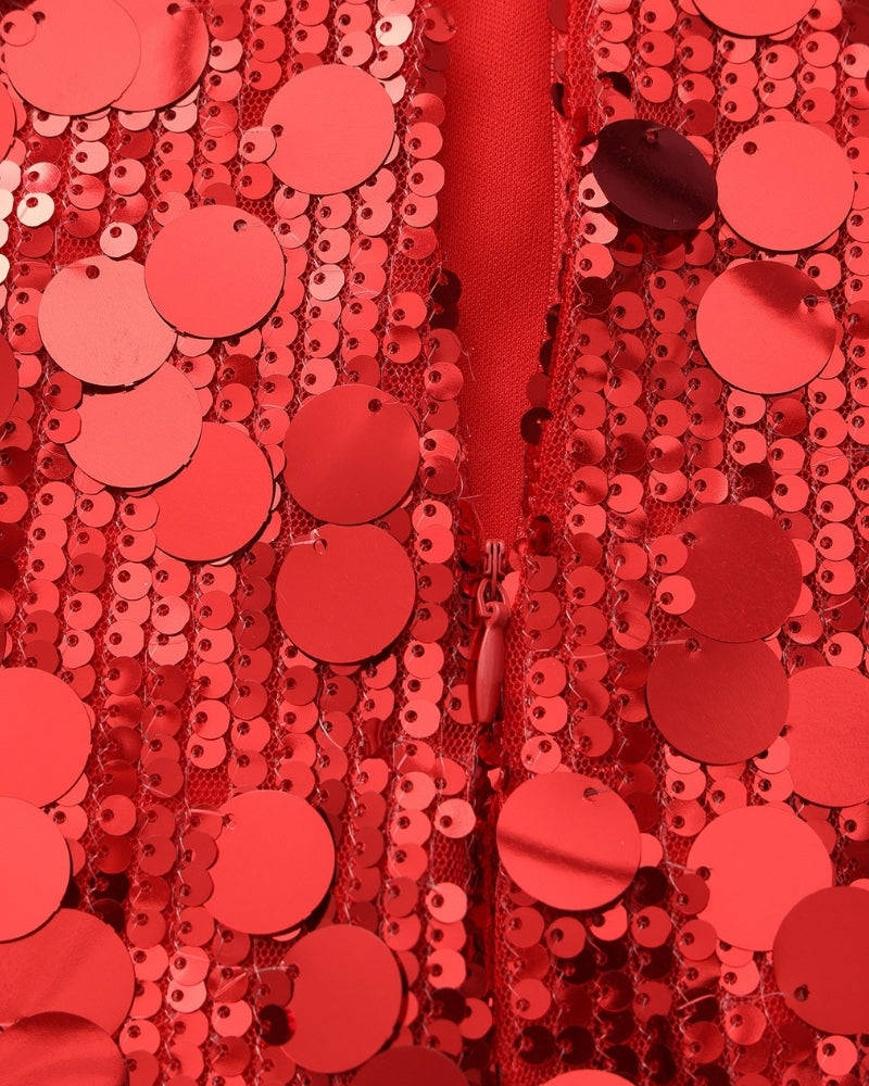 Vestido corto de fiesta con lentejuelas