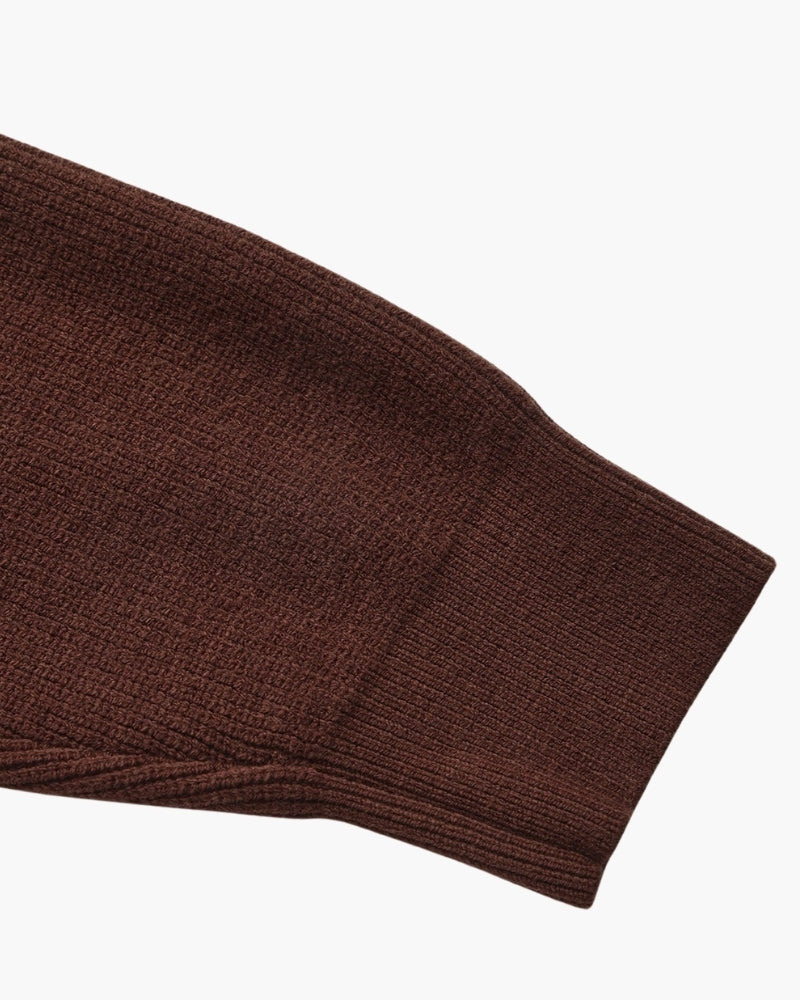 Suéter de punto con media cremallera refinado