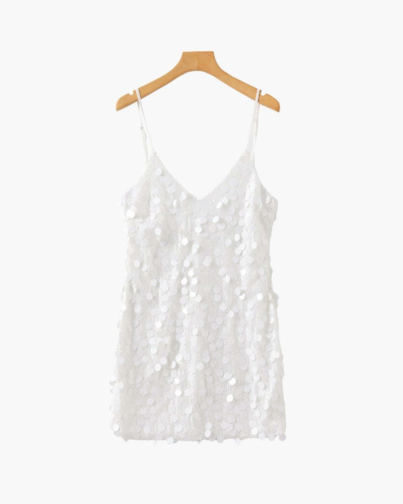 Vestido corto de fiesta con lentejuelas