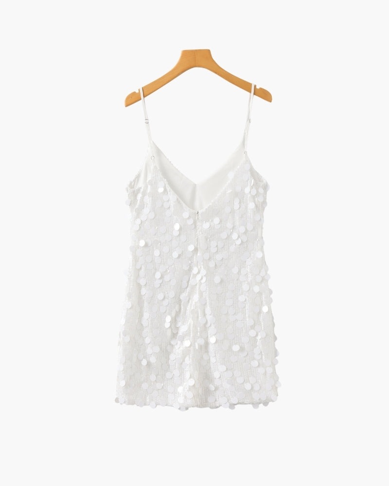 Vestido corto de fiesta con lentejuelas