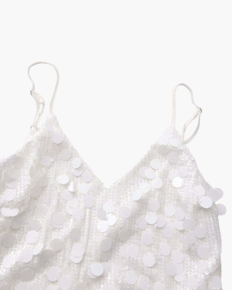 Vestido corto de fiesta con lentejuelas