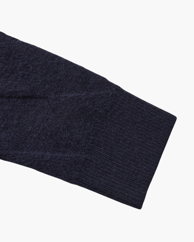 Suéter de punto con cuello redondo de diamantes