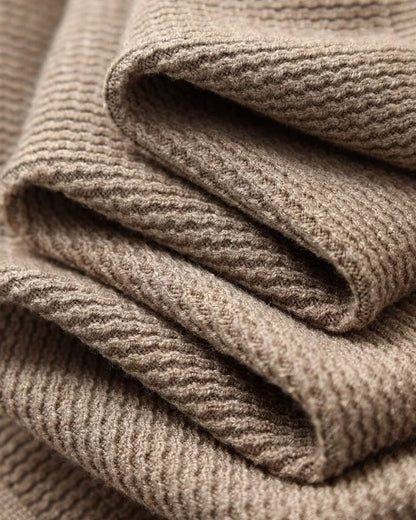 Suéter de polo de punto texturizado