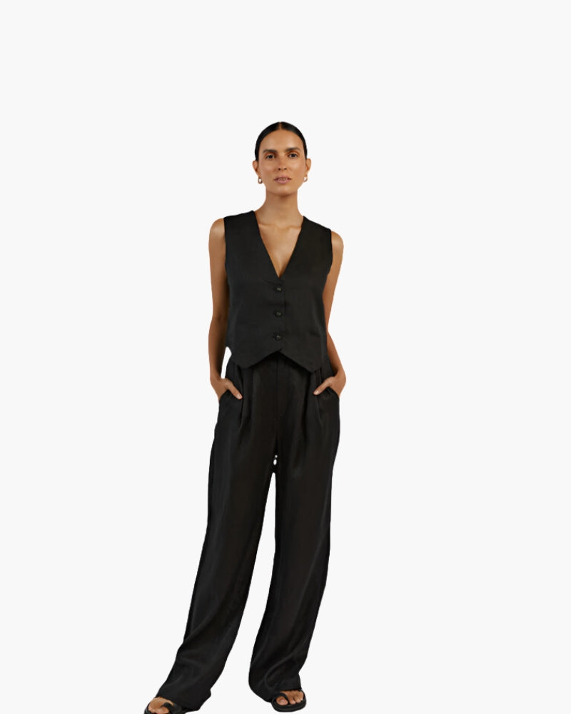 Elegante Dama - Conjunto de Dos Piezas de Liniero